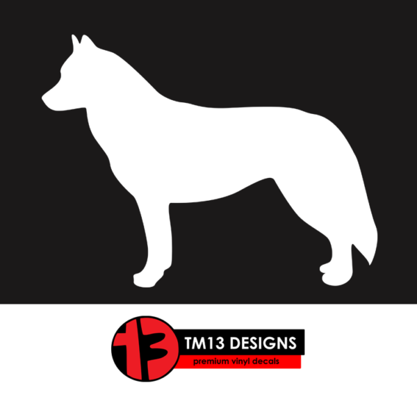 Siberian Husky Silhouette Vinyl Decal