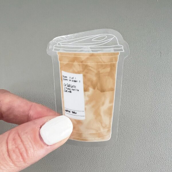 Iced vanilla latte sticker