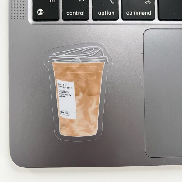 Iced vanilla latte sticker