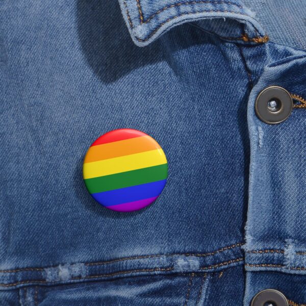 Gay Pride Rainbow Pin Back Button – Resistance Nation