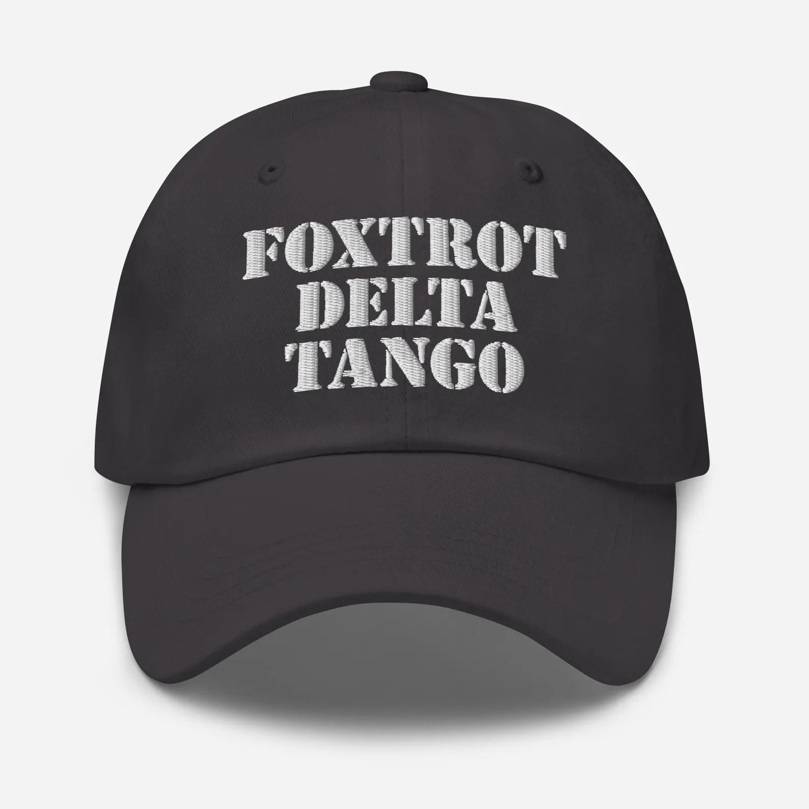 Foxtrot Delta Tango unisex hat - dark gray