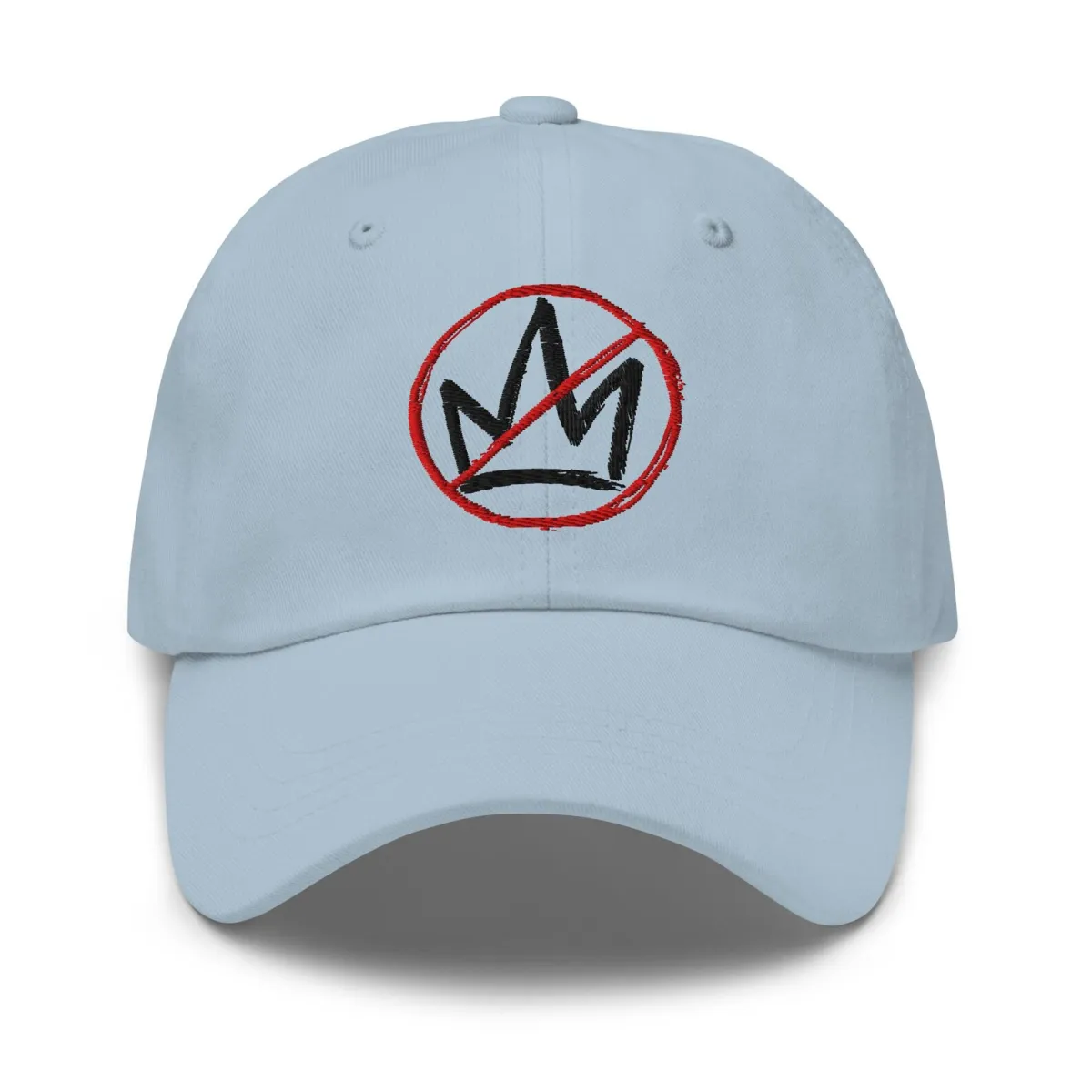 No Kings Embroidered Hat - Light Blue