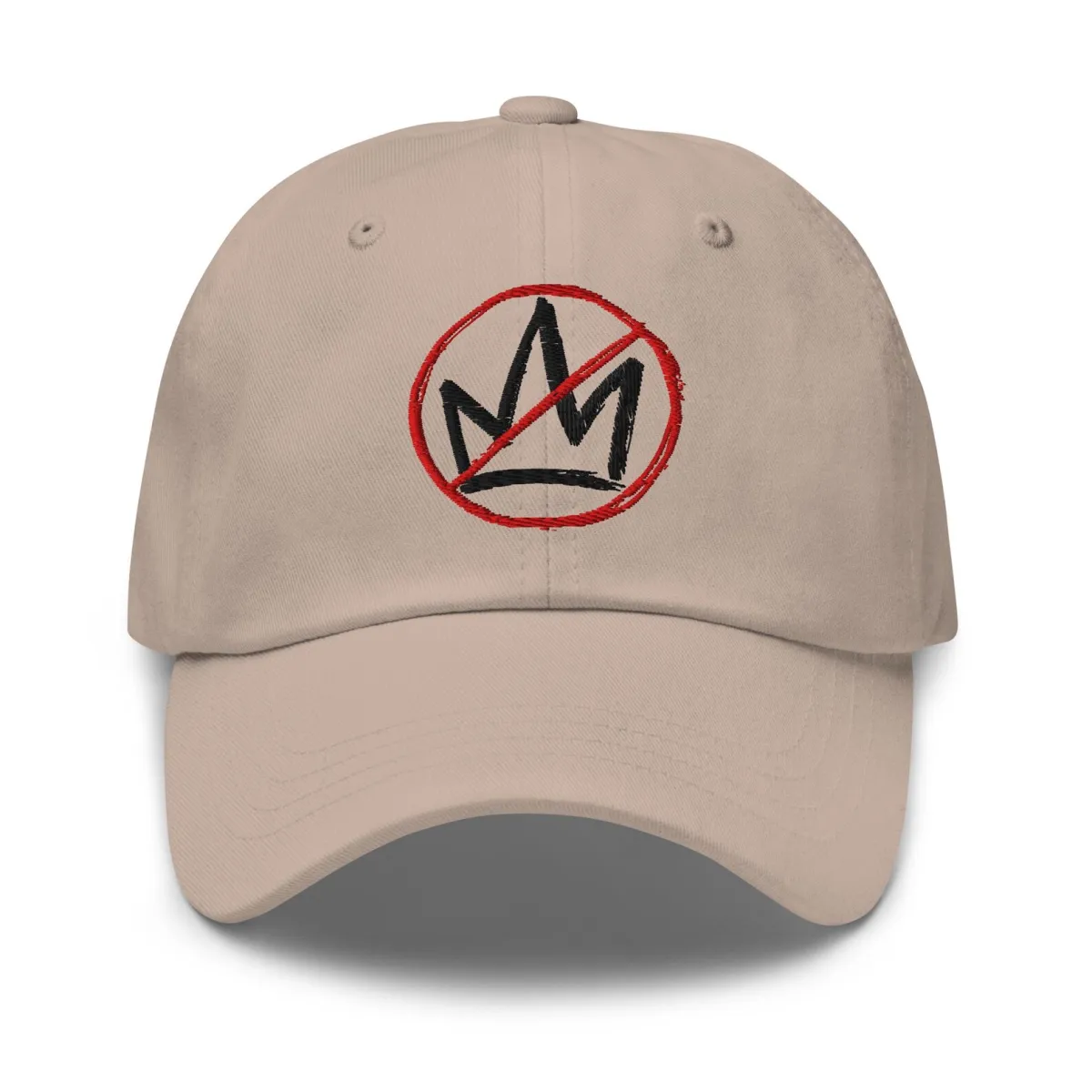 No Kings Embroidered Hat - Stone