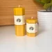 Large Hexagon Beeswax Candle