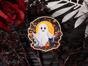 Halloween Ghost Sticker: Fall Original Art Decal