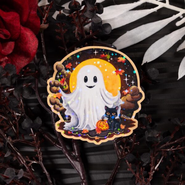 Halloween Ghost Sticker: Fall Original Art Decal