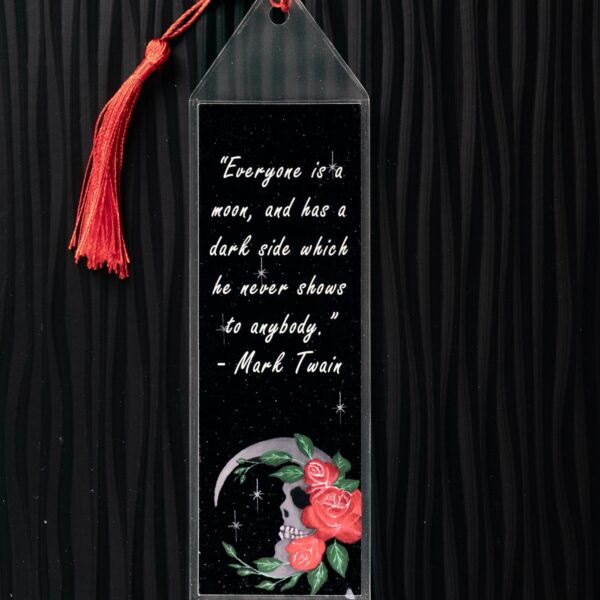 Skull Moon Bookmark, Original Artwork Page Holder