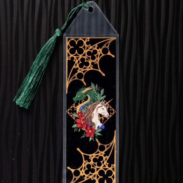 Dragon and Unicorn Bookmark, Original Artwork Page Holder