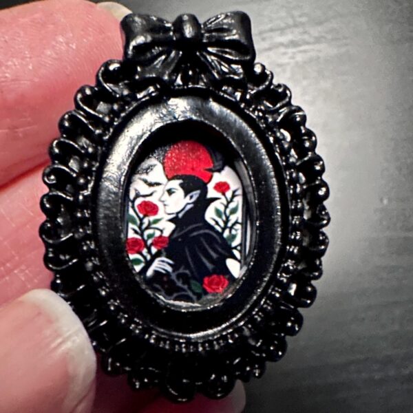 Romantic Vampire Mini Framed Magnet with Original Artwork