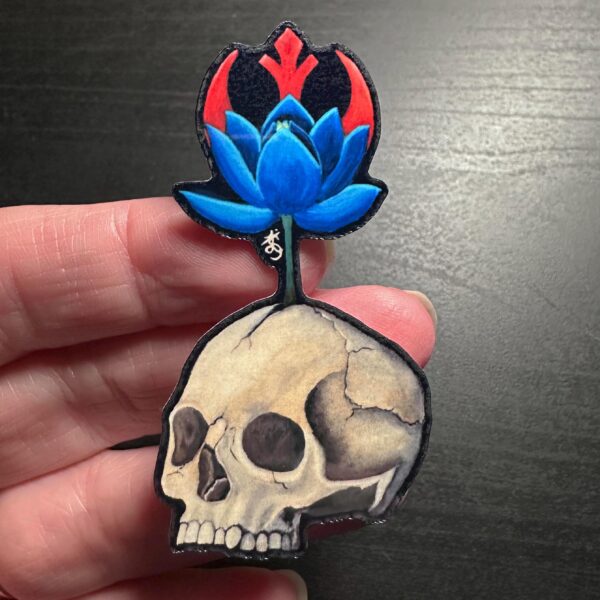 Resistance Art Vinyl Sticker, Flower from Skull Design Decal