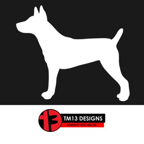 Jack Russell Terrier (Stiff Ears) Silhouette Vinyl Decal