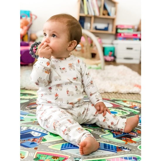 100% Cotton Llama Two Piece Pajama Set