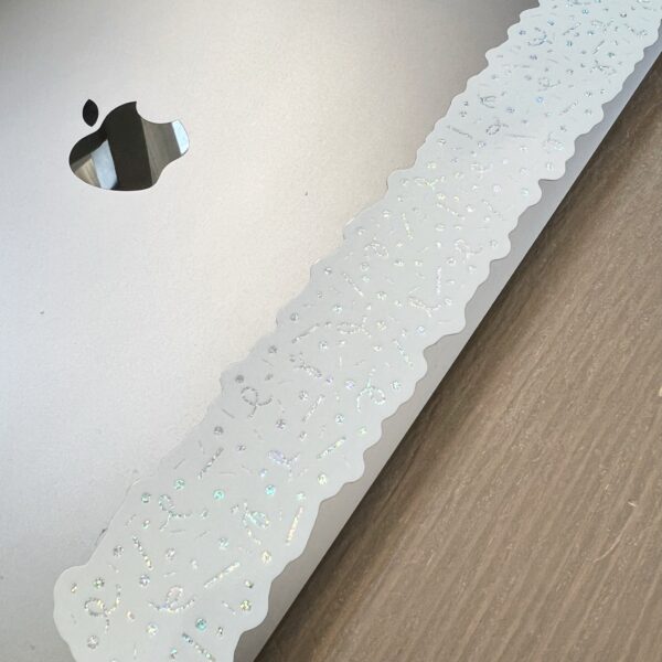 Holographic glitter confetti wraparound sticker