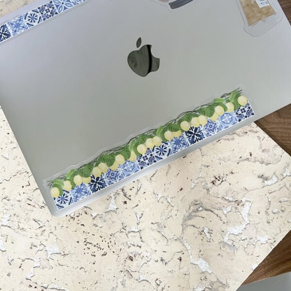 Amalfi coast lemon and tile wraparound sticker