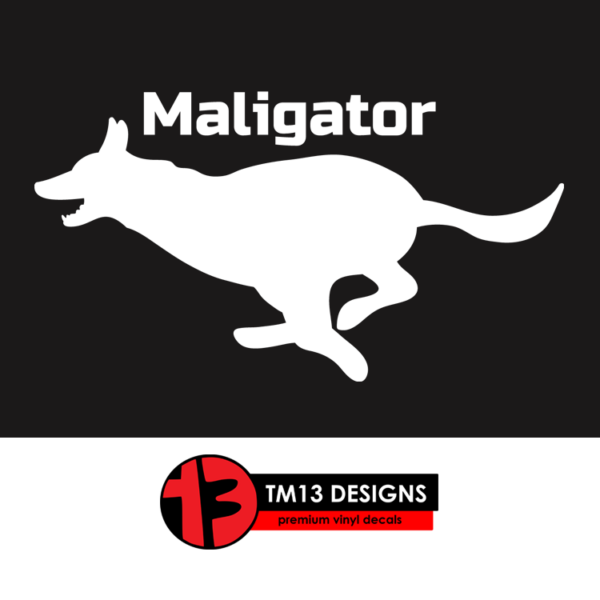 Belgian Malinois Maligator Silhouette Vinyl Decal