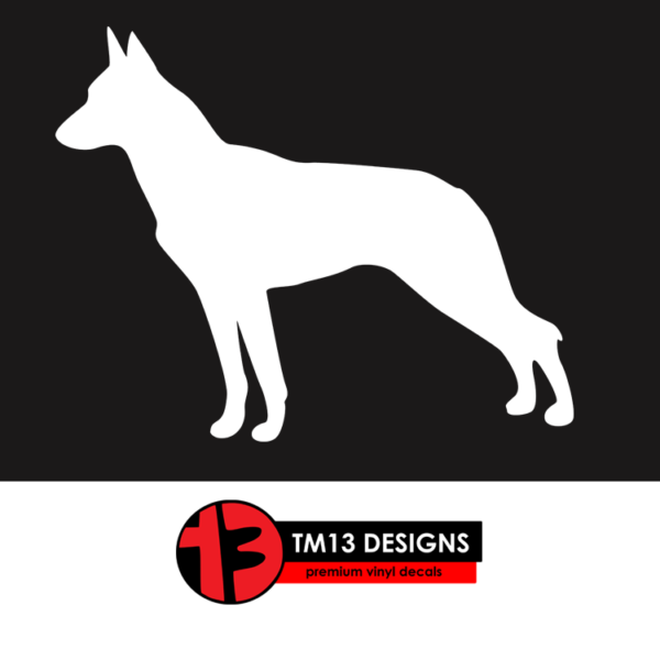 Belgian Malinois Silhouette Vinyl Decal
