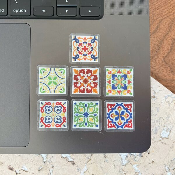 Colorful Mediterranean mini tile sticker set