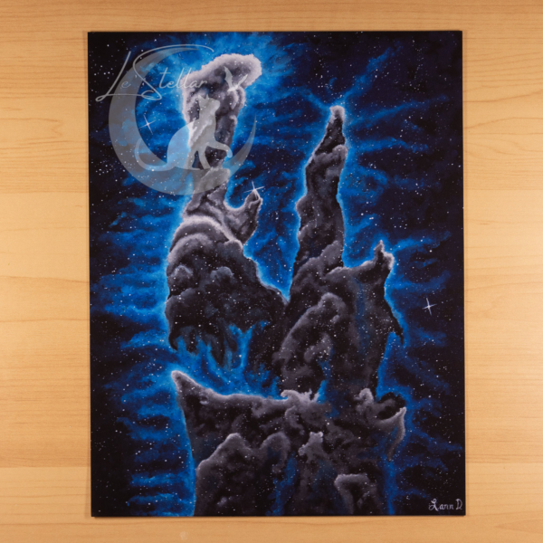 Pillars of Creation Galaxy Art Print: Original Acrylic Painting