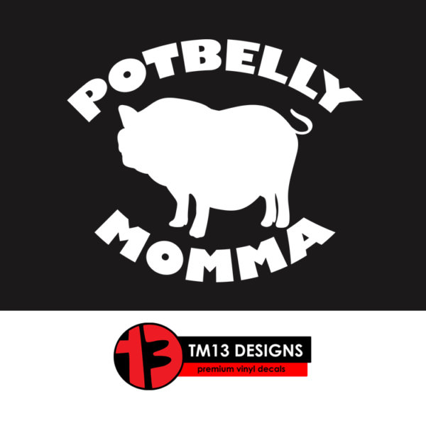 Potbelly Momma Vinyl Decal