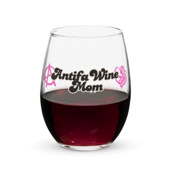 15oz Antifa Wine Mom Stemless Wine Glass