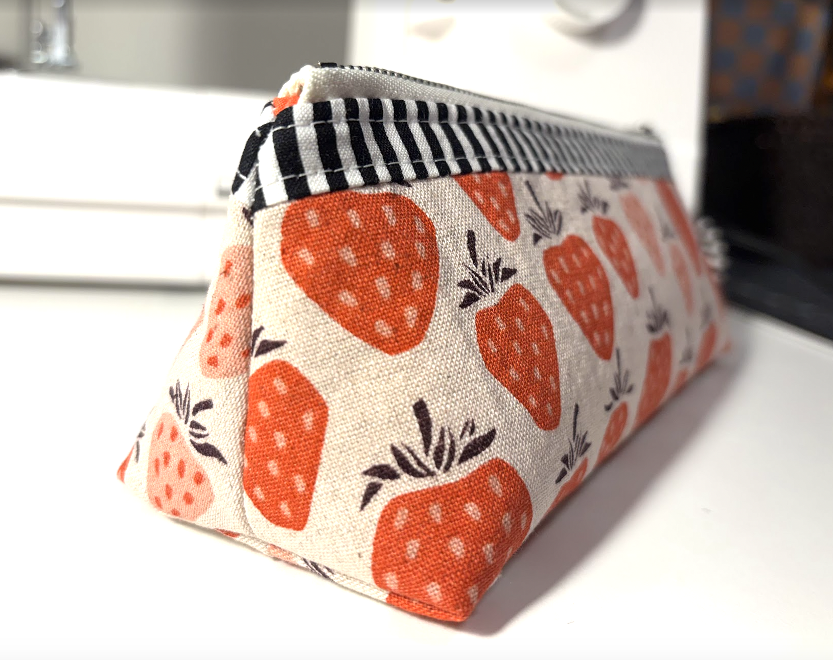 Strawberry Canvas Pencil Pouch - Image 5