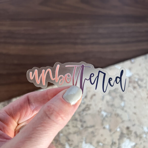 Unbothered sticker