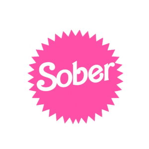 Die Cut Sober Barbie Sticker
