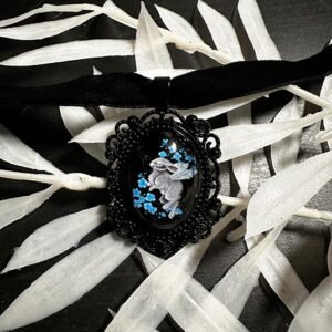 Angel Bunny Choker Black Velvet