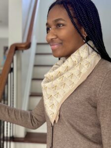 Ivory Blackbuck Peace Silk Square Scarf