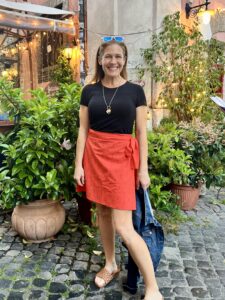 Tomato Staghorn Short Wrap Skirt