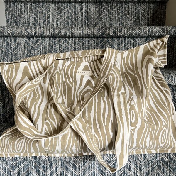 Sand Faux Bois Weekender Tote