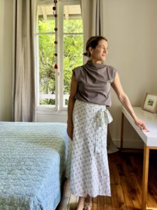 Olive Blackbuck Wrap Skirt