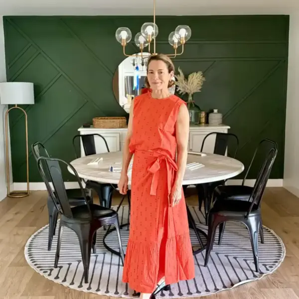 Tomato Staghorn Maxi Ruffle Wrap Skirt