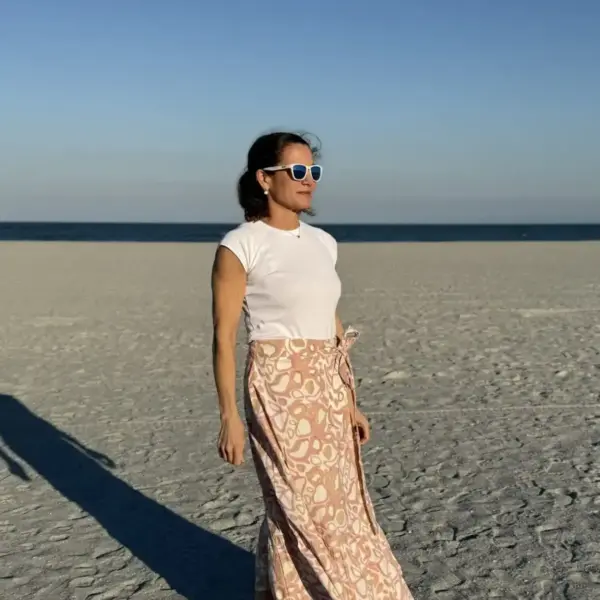 Blush Wild Dog Maxi Ruffle Wrap Skirt